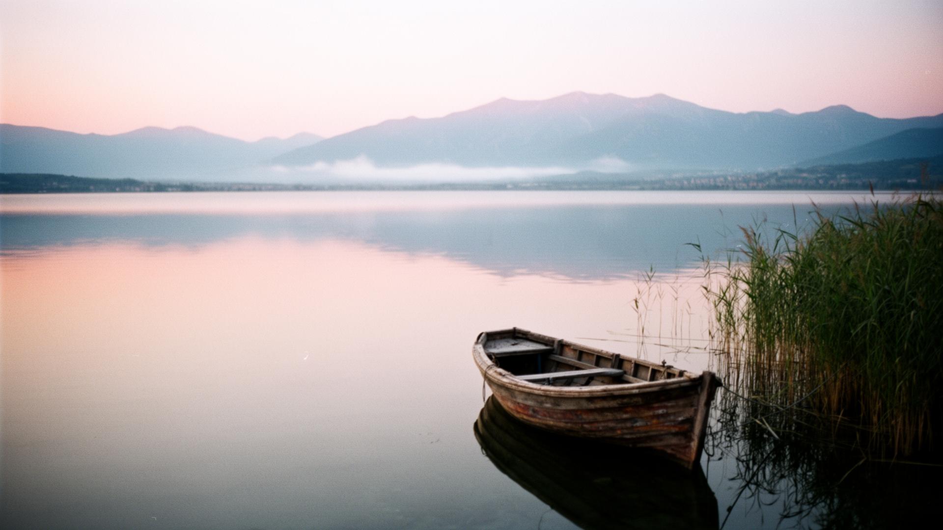 A lake that returns the gaze.